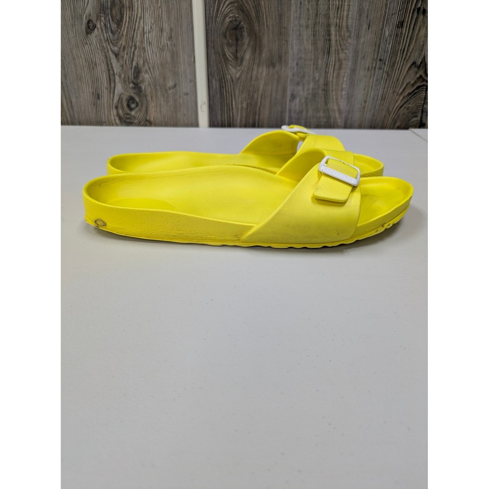 Birkenstock Bright Yellow Sandal Slides Women Vibrant Buckle EVA Waterproof - Picture 2 of 8